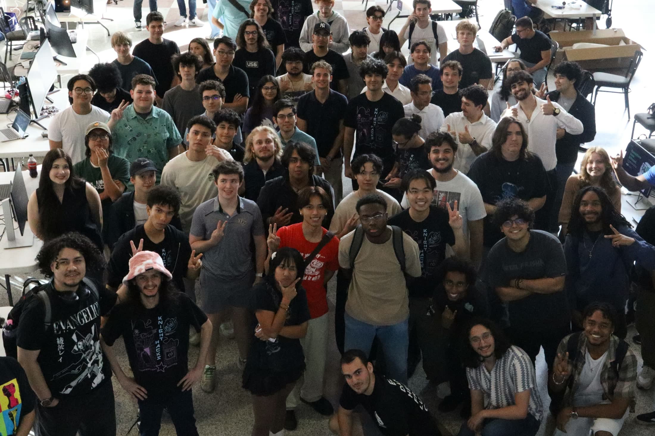 Knight Hacks builders gathered at an event