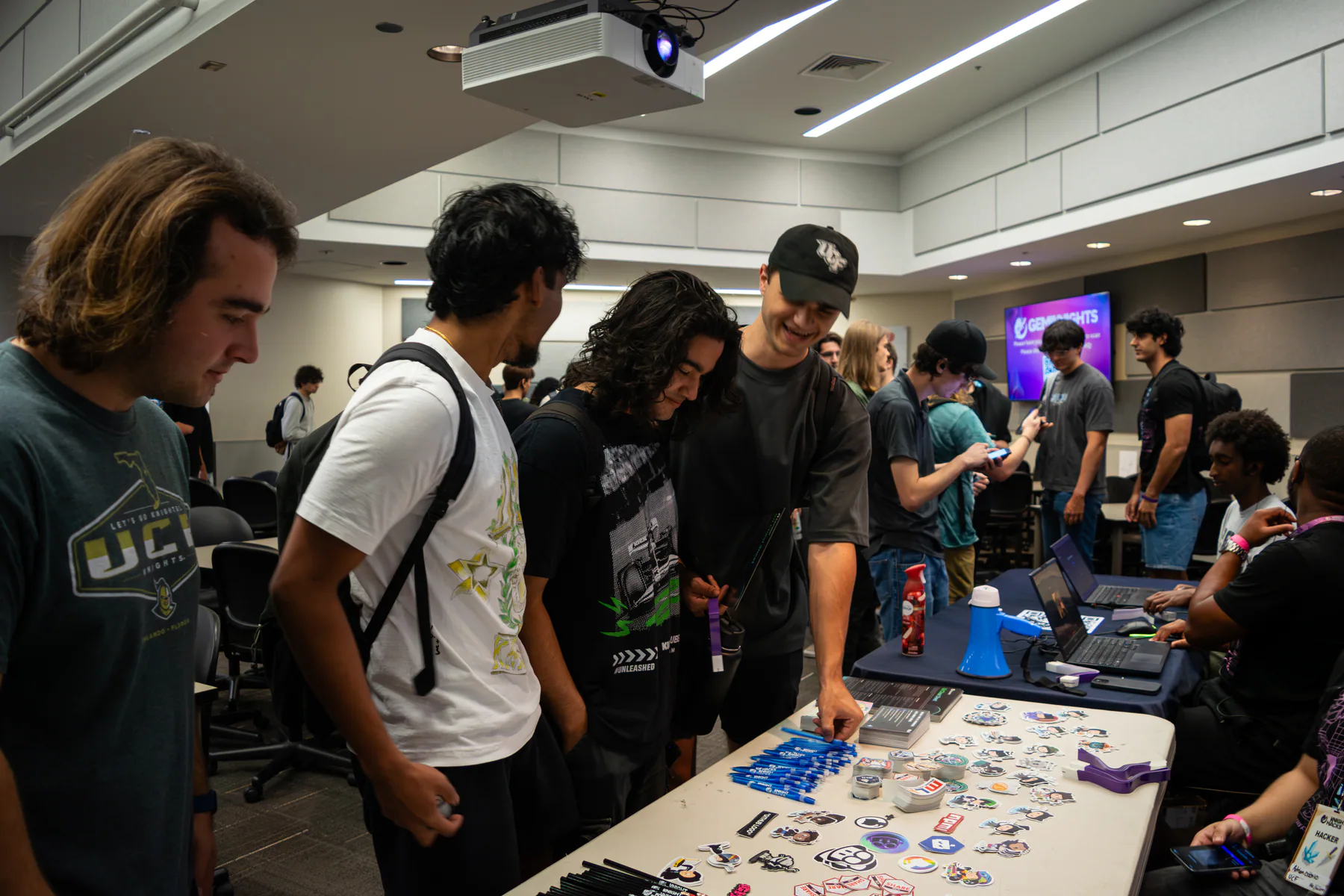 Students checking in and gathering at GemiKnights