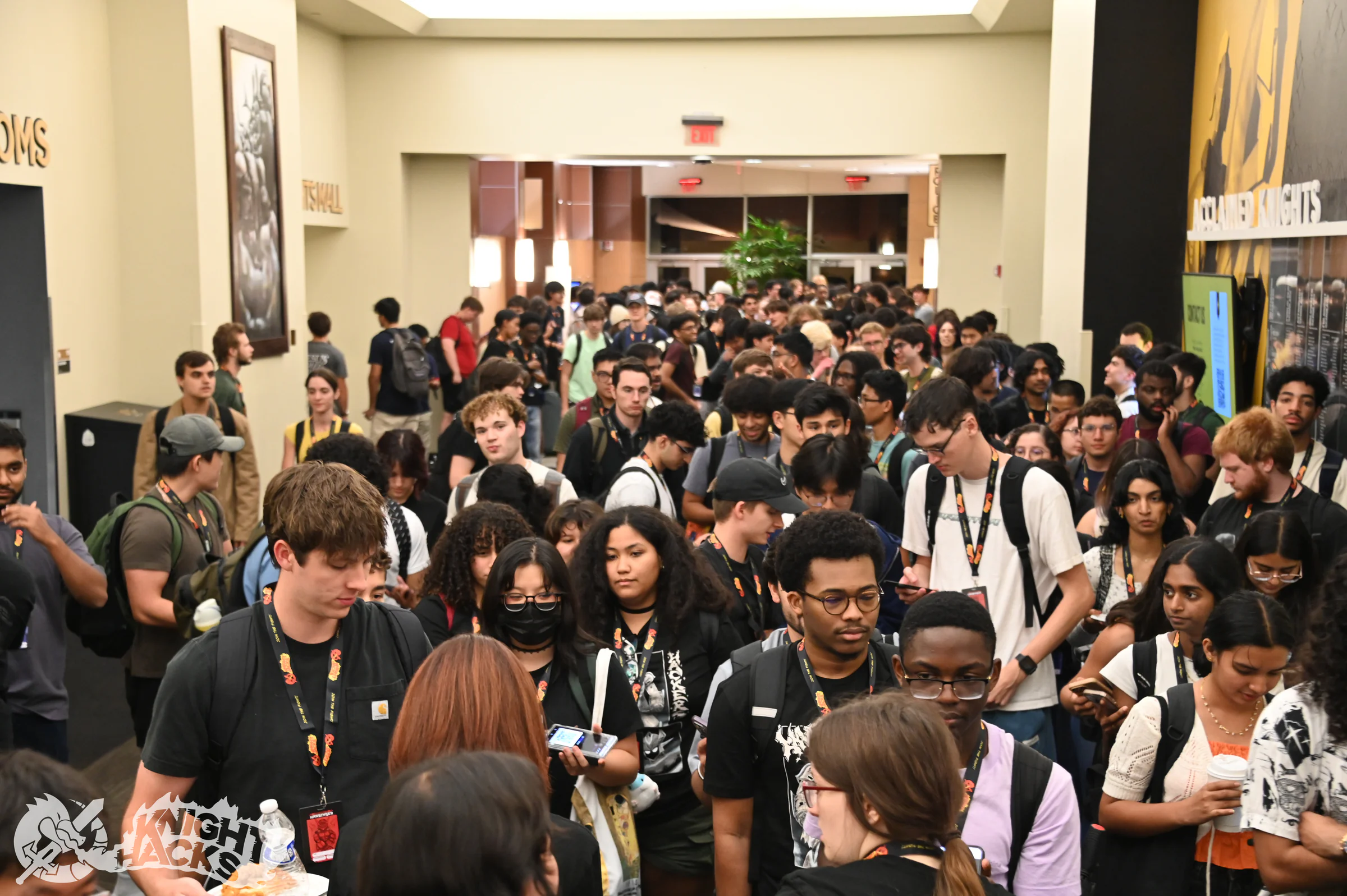 Knight Hacks participants filling the UCF Student Union