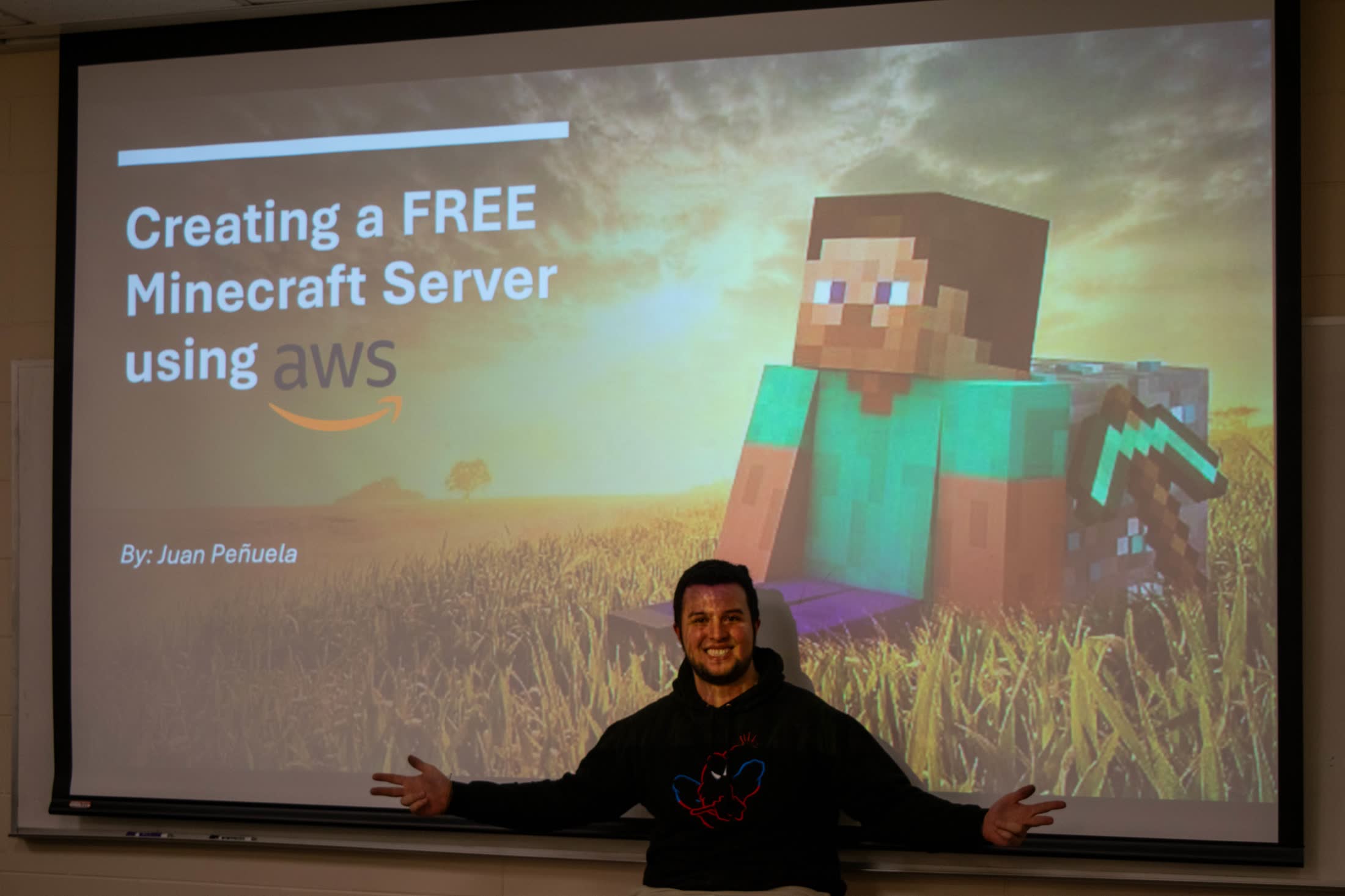Knight Hacks member presenting a workshop session