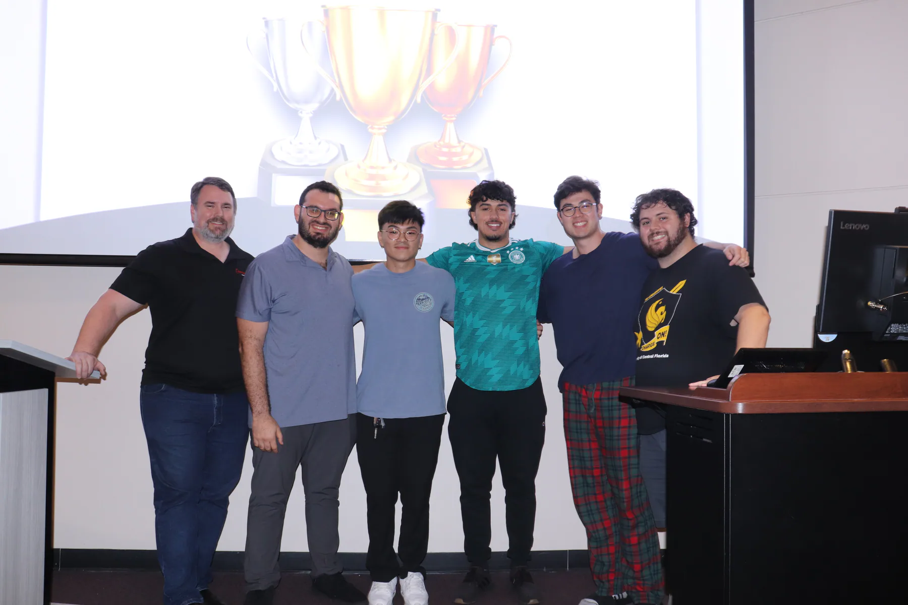 Students presenting at the Morgan and Morgan hackathon